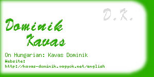 dominik kavas business card